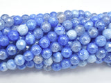 Mystic Coated Fire Agate- Blue, 6mm Faceted-BeadBasic