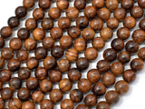 Black Rosewood Beads, 6mm Round Beads, 26 Inch-BeadBasic