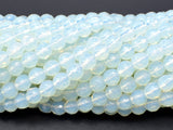 White Opalite Beads, 6 mm Faceted Round Beads-BeadBasic