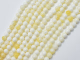 Mother of Pearl Beads, MOP, Creamy White, 6mm Round-BeadBasic