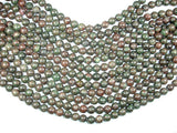 Red Green Garnet Beads, 10mm Round Beads-BeadBasic