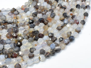 Agate Beads, 6mm Star Cut Faceted Round, 14 Inch-BeadBasic