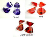CZ beads,10x12mm Faceted Wedged Drop-BeadBasic