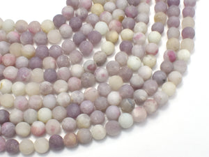 Matte Lilac Jasper Beads, Pink Tourmaline Beads, 6mm (6.3mm)-BeadBasic