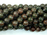 Red Green Garnet Beads, 10mm Round Beads-BeadBasic