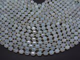 Blue Chalcedony Agate Beads, 8mm Faceted Prism Double Point Cut-BeadBasic