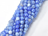 Mystic Coated Fire Agate- Blue, 6mm Faceted-BeadBasic