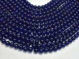 Jade - Dark Blue, 8mm, Round Beads, 14.5 Inch-BeadBasic