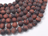 Matte Red Tiger Eye Beads, Round, 10mm, 15 Inch-BeadBasic