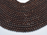 Jade Beads, Coffee, 6mm Faceted Round, 14.5 Inch-BeadBasic