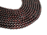 Red Garnet Beads, Approx 7mm Round Beads-BeadBasic