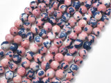 Rain Flower Stone, Pink, Gray, 6mm Round Beads-BeadBasic