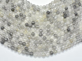 Gray Quartz Beads, Round, 6mm-BeadBasic