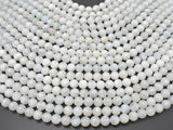 White Rainbow Moonstone Beads,8mm (8.5mm) Round Beads-BeadBasic