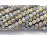 Mystic Coated Labradorite, 6mm Faceted Round, AB Coated-BeadBasic
