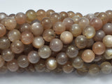 Gray Moonstone Beads, 8mm, Round-BeadBasic
