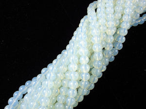 White Opalite Beads, Round, 6mm, 14.4 Inch-BeadBasic