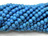 Howlite Turquoise Beads, Blue, 6mm Round Beads-BeadBasic