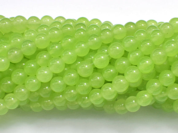Jade - Light Green, 6mm (6.2mm) Round-BeadBasic