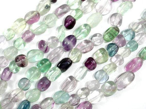 Rainbow Fluorite Beads, Nugget, Approx 6-7 mm x 7-9 mm, 16 Inch-BeadBasic