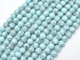 Turquoise Howlite-Light Blue, 6mm Round Beads-BeadBasic
