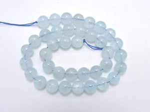 Genuine Aquamarine Beads, 11mm Round Beads-BeadBasic