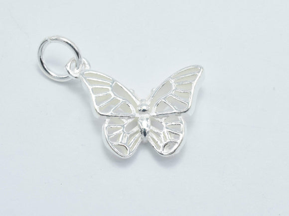 1pc 925 Sterling Silver Charms, Butterfly Charm-BeadBasic