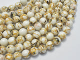 Shell Howlite-White, 8mm (8.5mm)-BeadBasic