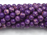 Impression Jasper-Purple, 8mm (8.5mm) Round-BeadBasic