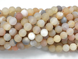 Druzy Agate Beads, Light Gray Geode Agate Beads, 6mm Round Beads-BeadBasic