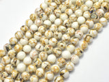 Shell Howlite-White, 8mm (8.5mm)-BeadBasic