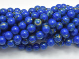 Shell Turquoise Howlite-Dark Blue, 6mm (6.5mm)-BeadBasic