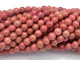 Pink Banded Jasper, 6mm Round Beads-BeadBasic