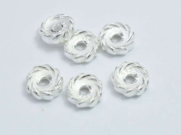 10pcs 925 Sterling Silver Beads, 5.8mm Spacer Beads, 5.8x1.9mm-BeadBasic