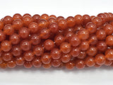 Jade - Orange, 8mm, Round-BeadBasic