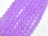 Jade - Purple, 8mm Round Beads, 15 Inch-BeadBasic