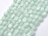 Green Angelite Beads, 6x8mm Nugget Bead-BeadBasic