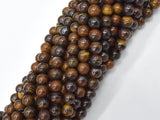 Tiger Iron, 6mm, Round Beads, 15.5 Inch-BeadBasic