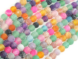 Frosted Matte Agate - Multi Color, 6mm Round Beads-BeadBasic