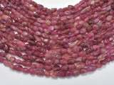 Pink Tourmaline Beads, Approx 6x8mm Nugget Beads-BeadBasic