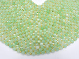 Green Quartz Beads, 6mm Faceted Prism Double Point Cut-BeadBasic