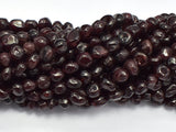 Red Garnet Beads, 6x7mm, Pebble Nugget Beads-BeadBasic