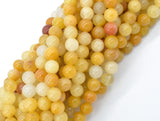 Yellow Jade Beads, Round, 6mm, 15.5 Inch-BeadBasic