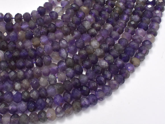 Amethyst Beads, 4x6mm Faceted Rondelle-BeadBasic