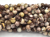 Brown Zebra Jasper Beads, 8mm Round Beads-BeadBasic