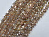 Gray Moonstone Beads, 6mm, Round Beads-BeadBasic