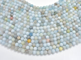 Matte Aquamarine Beads, 6mm (6.5mm), Round-BeadBasic