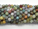Indian Agate Beads, Fancy Jasper Beads, 6mm Faceted Round Beads-BeadBasic