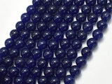 Jade - Dark Blue, 8mm, Round Beads, 14.5 Inch-BeadBasic