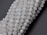 White Moonstone Beads, 4mm Micro Faceted-BeadBasic